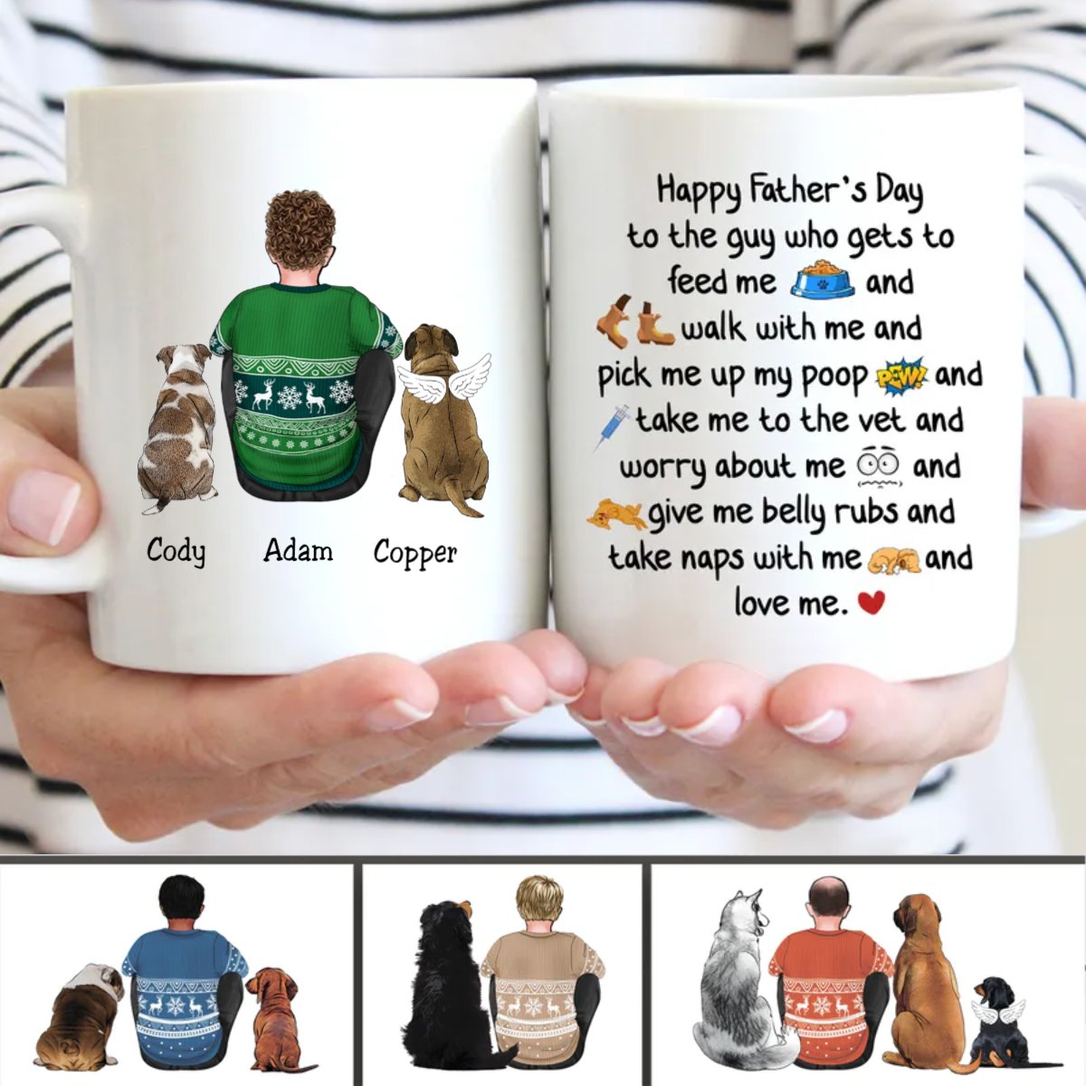 Father's Day - Happy Father's Day To The Guy Who Gets To Feed Me - Personalized Mug - Makezbright Gifts