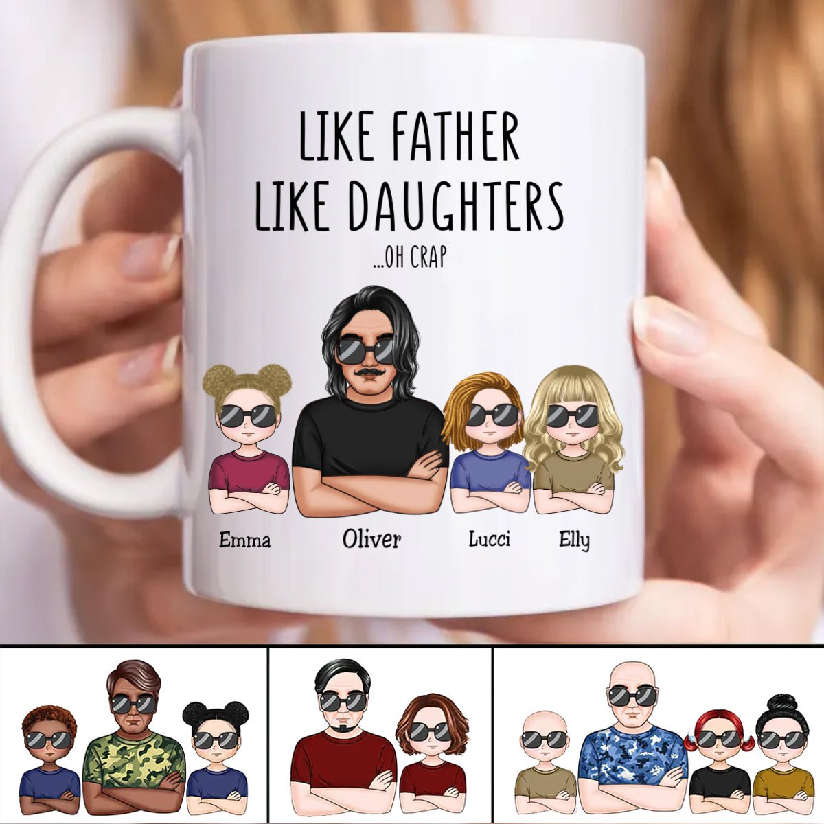 Father's Day - Like Father Like Daughter - Personalized Mug - Makezbright Gifts