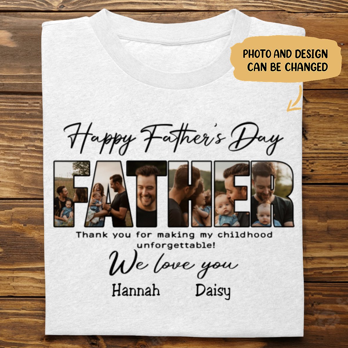 Father's Day - Thank You For Making My Childhood Unforgettable - Personalized Unisex T - shirt - Makezbright Gifts