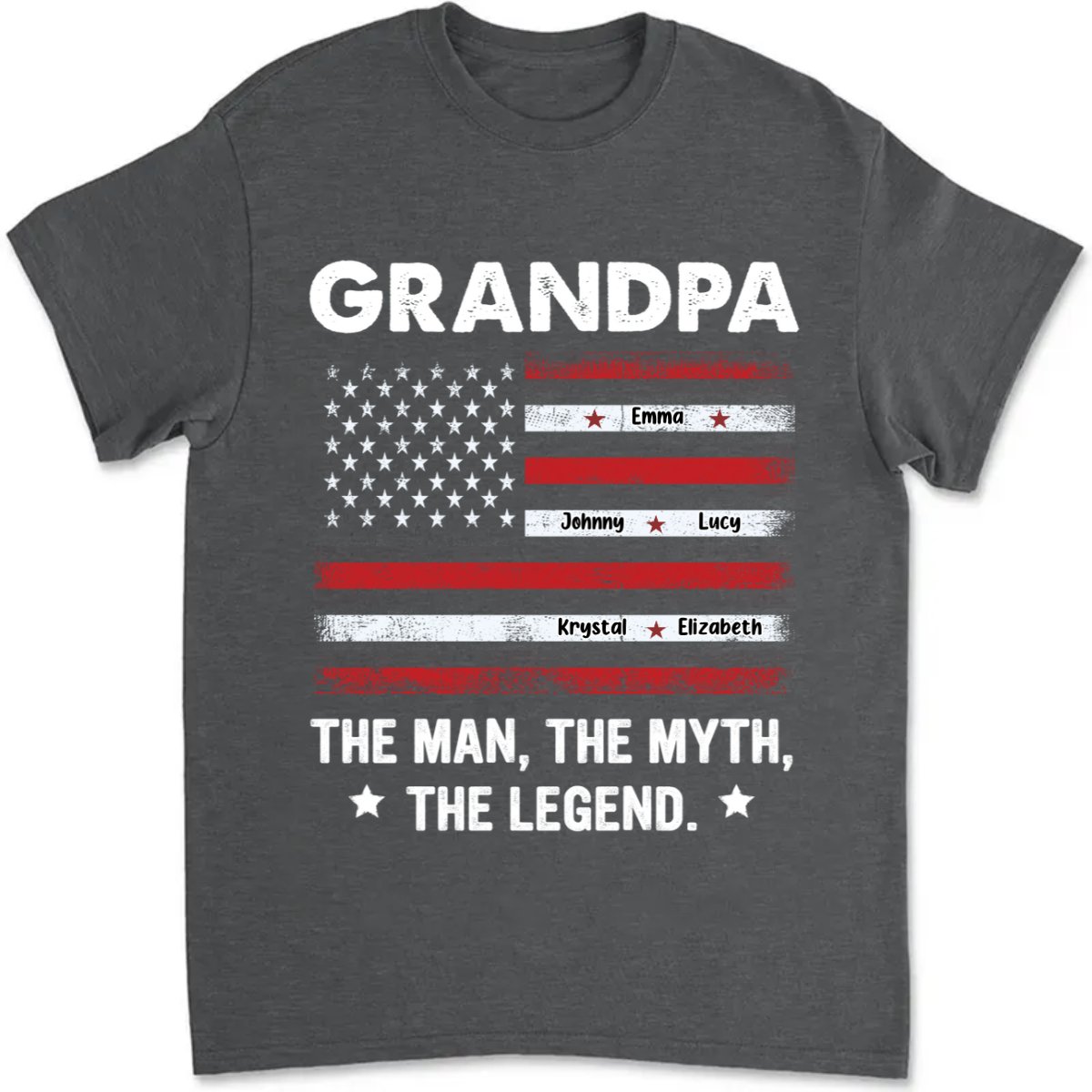 Father's Day - The Man, The Myth, The Legend - Personalized T - Shirt - Makezbright Gifts