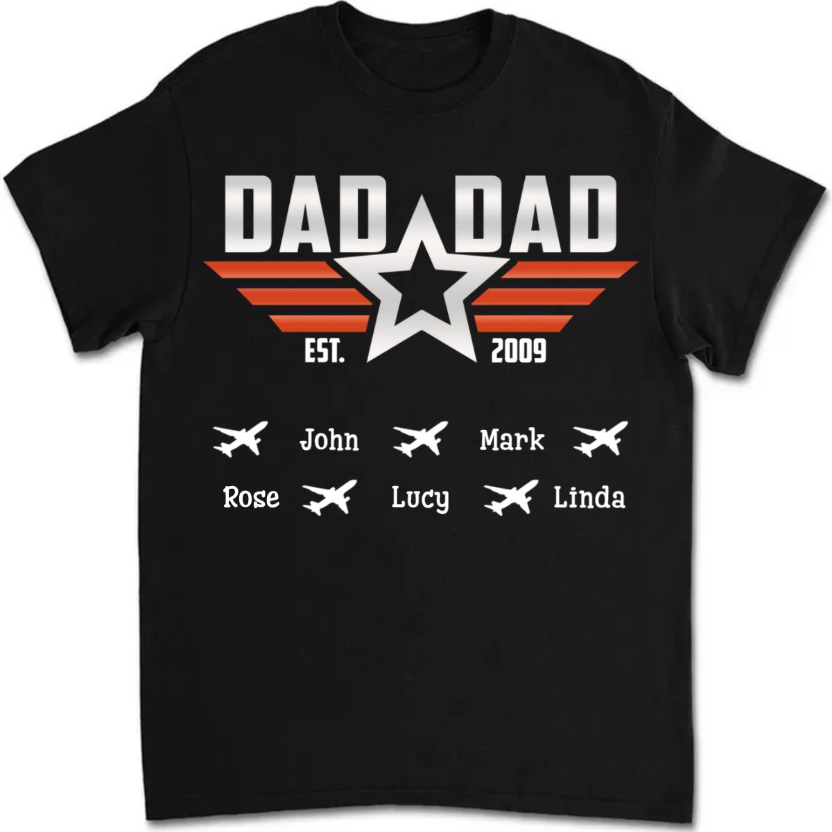 Father's Day - Top Dad With Kids - Personalized Unisex T - shirt - Makezbright Gifts