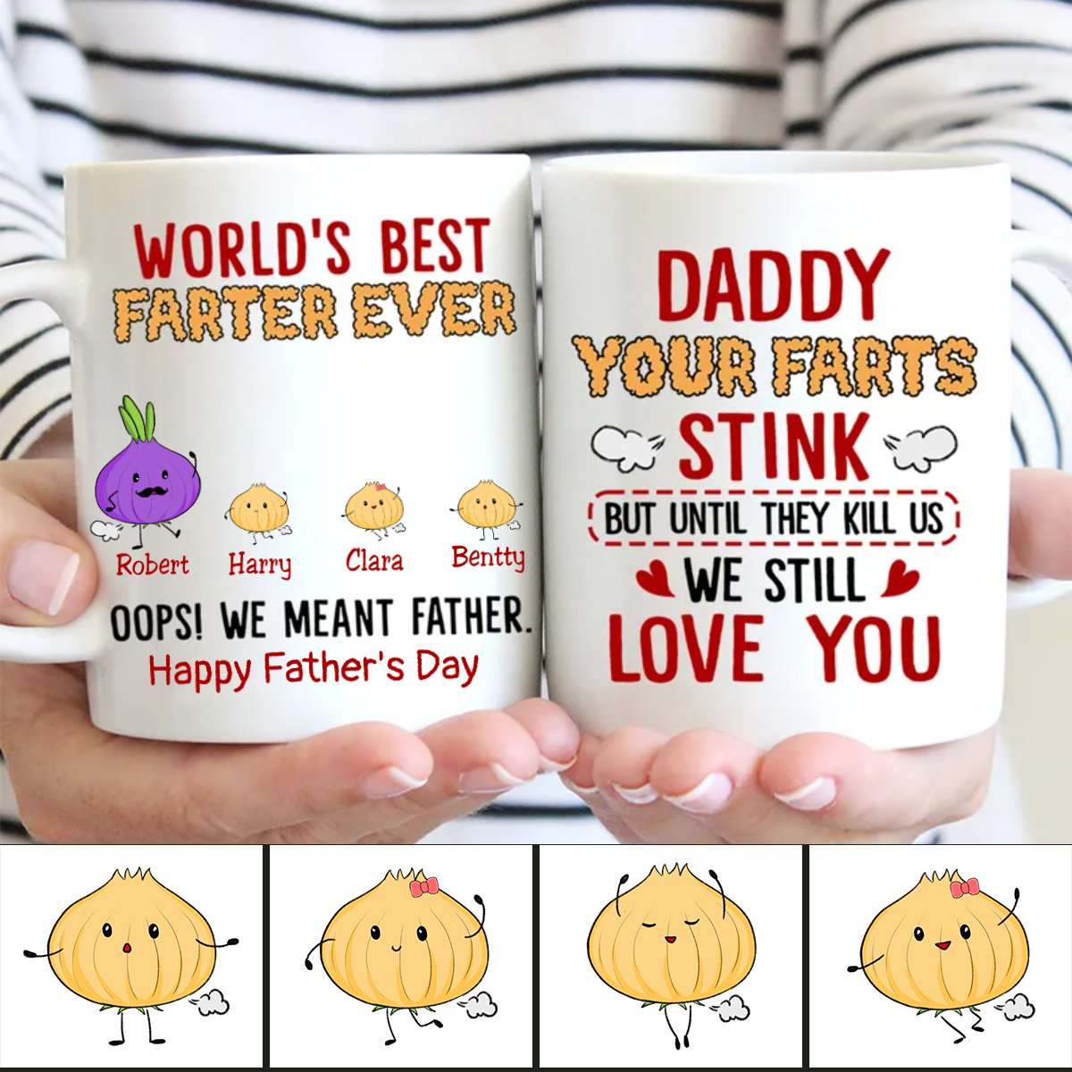 Father's Day - World's Best Farter Ever - Personalized Mug (TB) - Makezbright Gifts