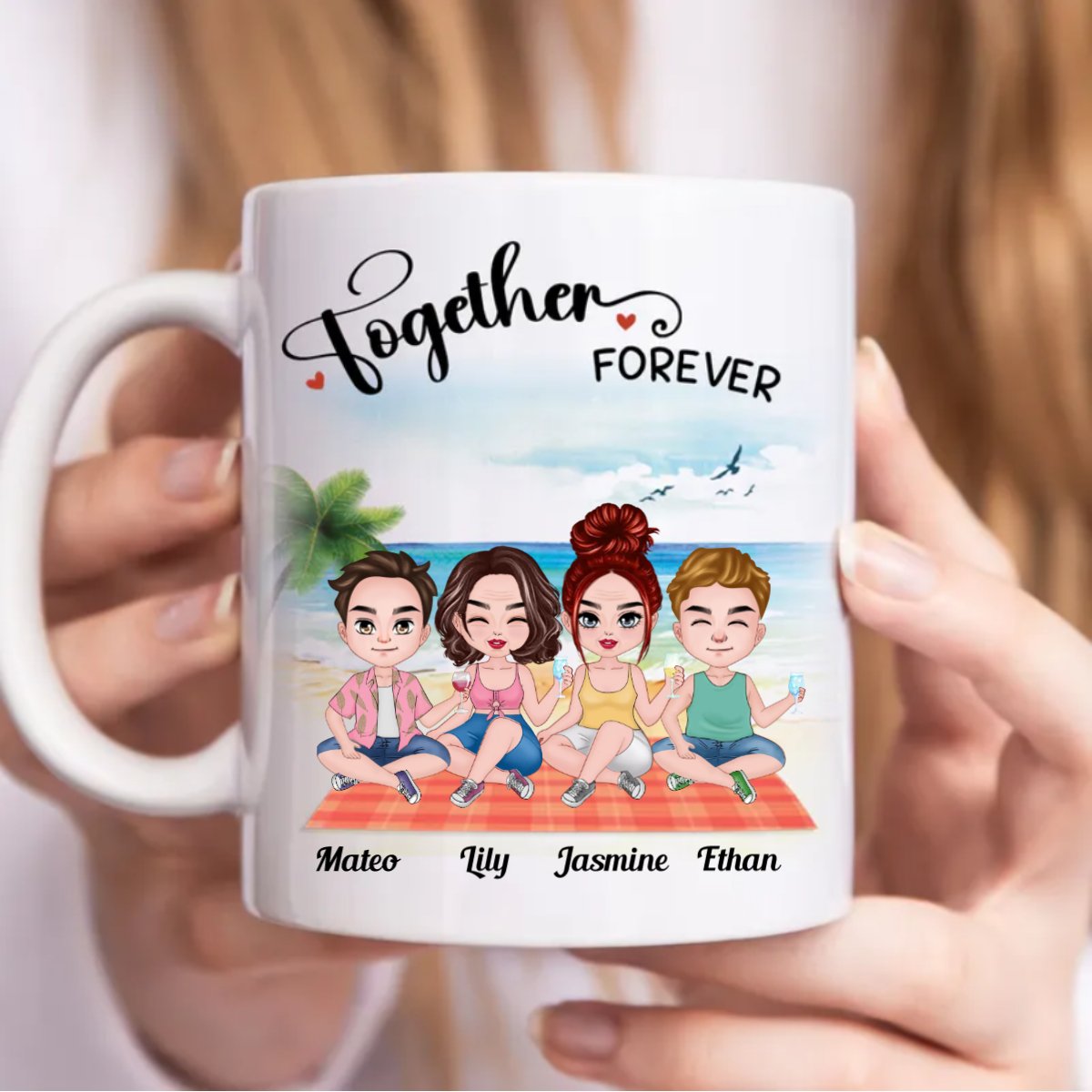 Firends - Together Forever - Personalized Mug (BB) - Makezbright Gifts