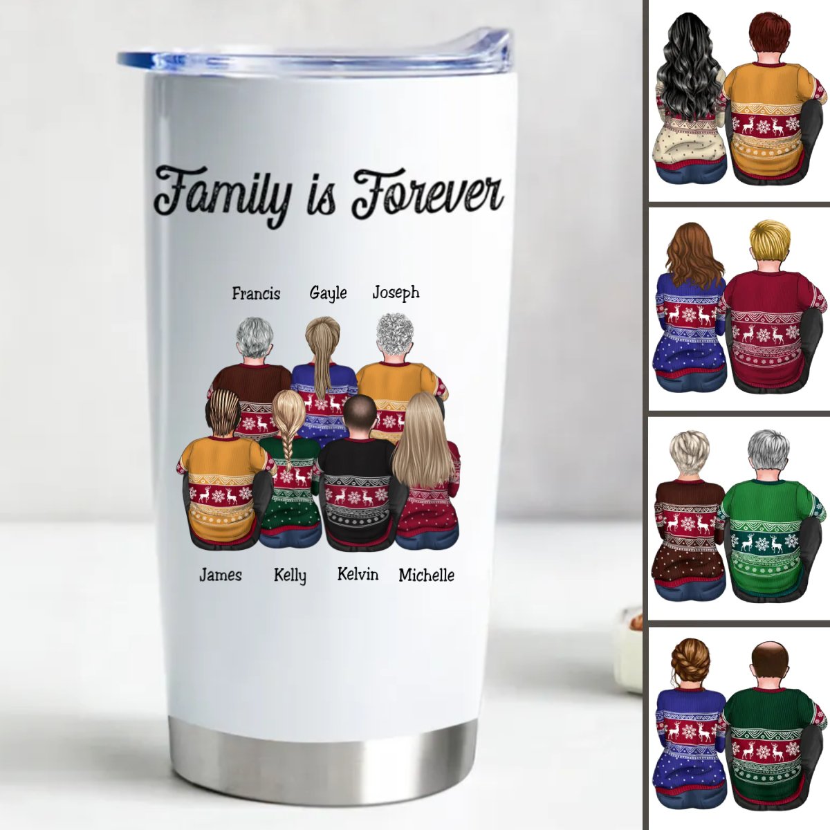 Forever Family Memories - Custom Insulated Tumbler - Makezbright Gifts