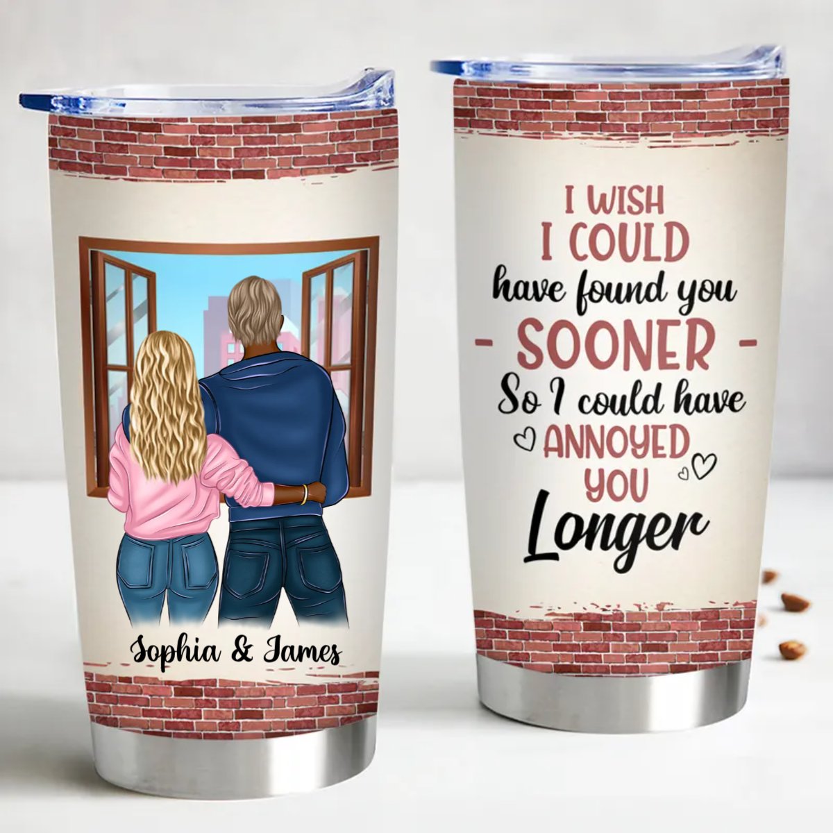 Found You Sooner - Personalized Stainless Steel Tumbler - Makezbright Gifts