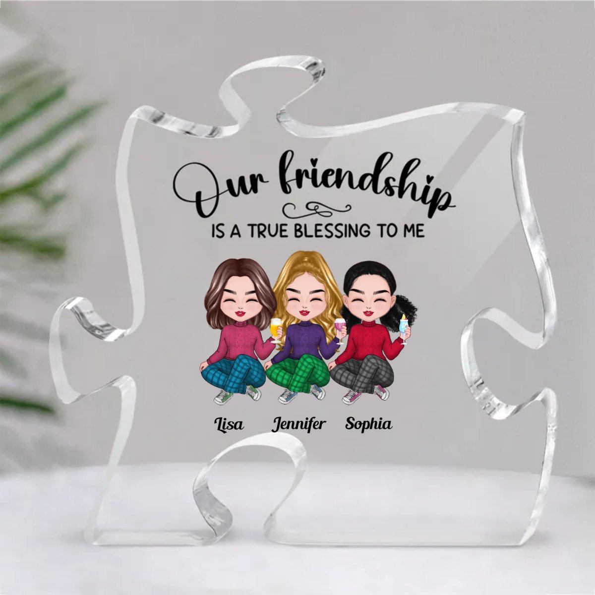 Friends - Always Friends - Personalized Acrylic Plaque - Makezbright Gifts