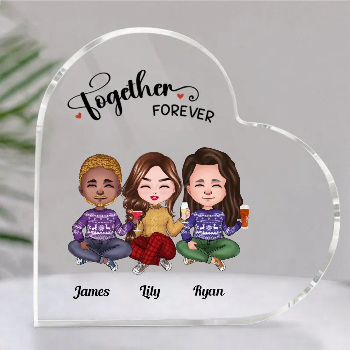 Friends - Always Friends - Personalized Acrylic Plaque (LH) - Makezbright Gifts