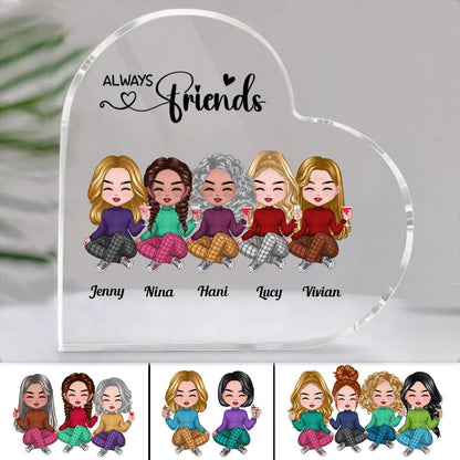 Friends - Always Friends - Personalized Acrylic Plaque (LH) - Makezbright Gifts