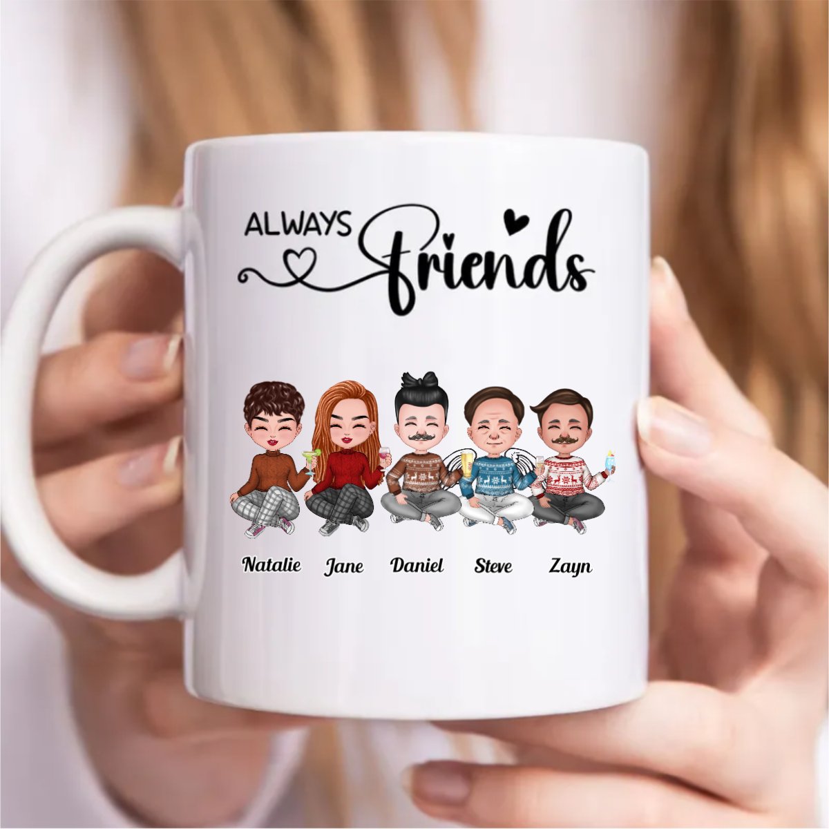 Friends - Always Friends - Personalized Mug - Makezbright Gifts