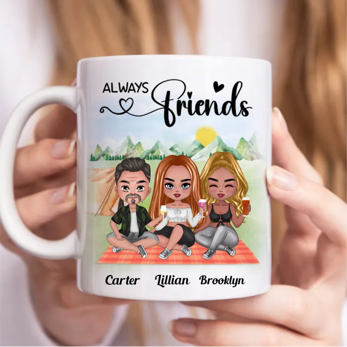 Friends - Always Friends - Personalized Mug (AA) - Makezbright Gifts