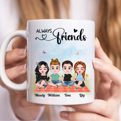 Friends - Always Friends - Personalized Mug (BB) - Makezbright Gifts