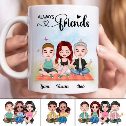 Friends - Always Friends - Personalized Mug (BB) - Makezbright Gifts