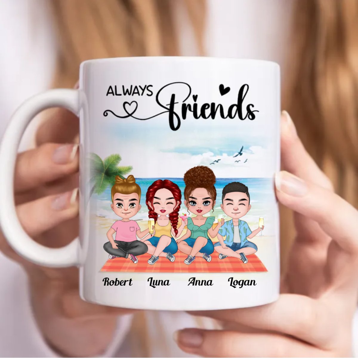 Friends - Always Friends - Personalized Mug (BB) - Makezbright Gifts