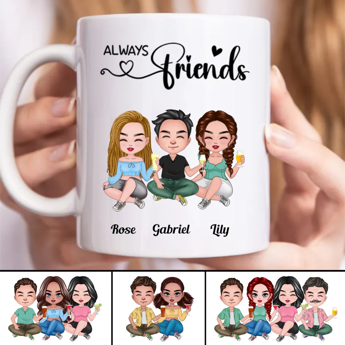 Friends - Always Friends - Personalized Mug (TB) - Makezbright Gifts