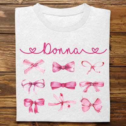 Friends - Coquette Pink Bow Trendy Girl - Personalized T - Shirt, Sweatshirt, Hoodie (HJ) - Makezbright Gifts