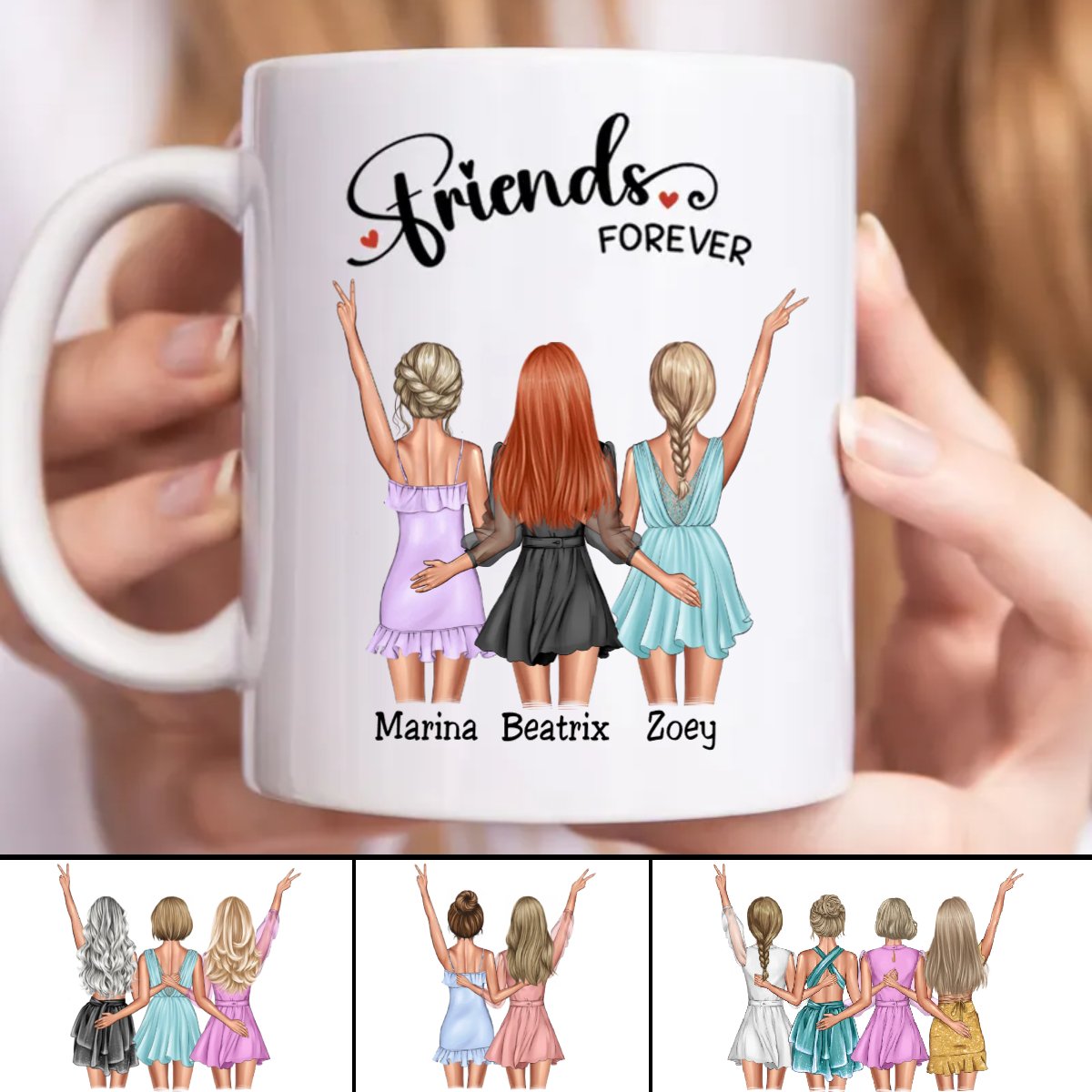 Friends Forever - Personalized Mug - Makezbright Gifts