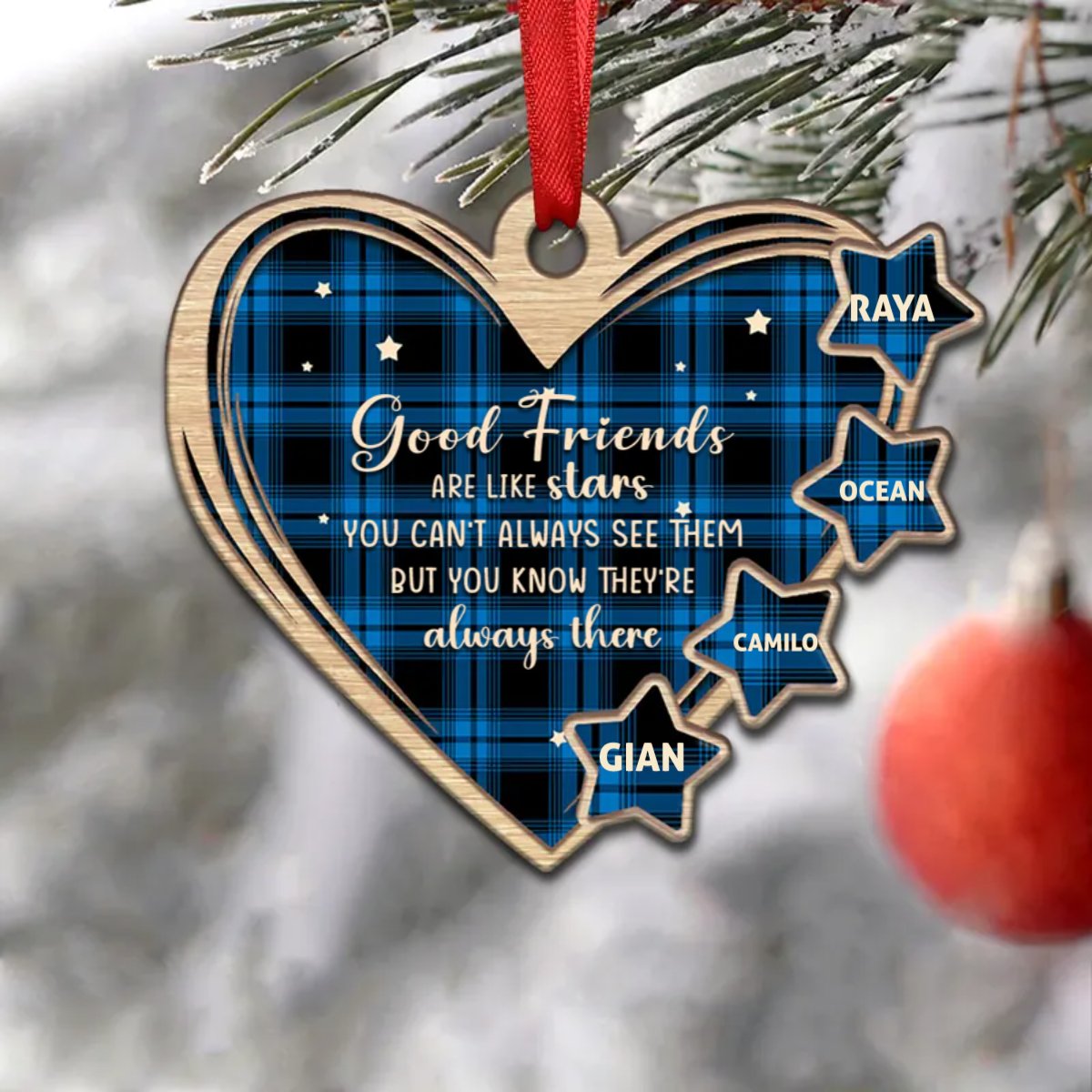 Friends - Friends Are Like Star - Personalized Acrylicen Ornament - Makezbright Gifts