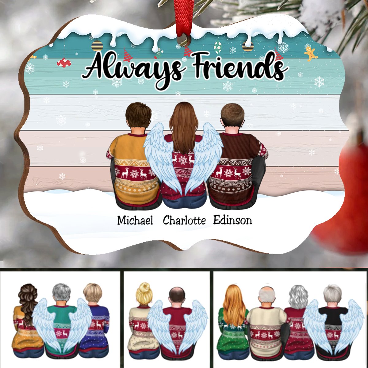 Friends - Friends Forever - Personalized Acrylic Ornament - Makezbright Gifts