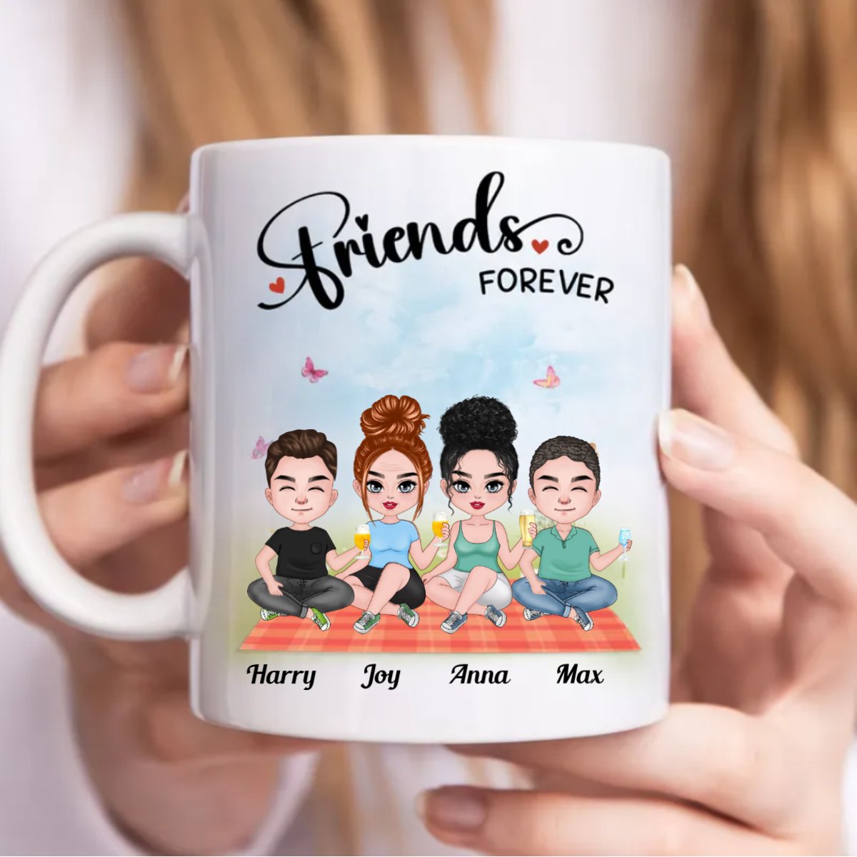 Friends - Friends Forever - Personalized Mug (BB) - Makezbright Gifts