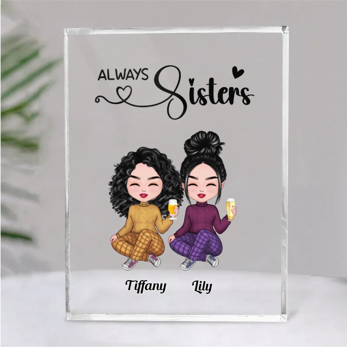 Friends - Our Friendship is a True Blessing to me - Personalized Acrylic Plaque - Makezbright Gifts