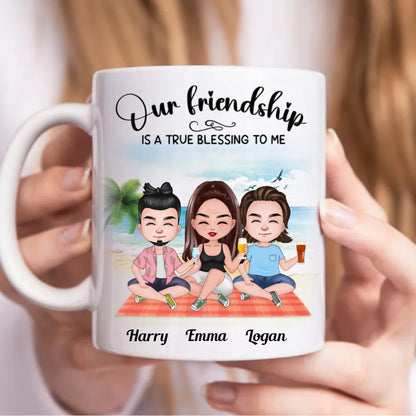 Friends - Our Friendship Is A True Blessing To Me - Personalized Mug (BB) - Makezbright Gifts