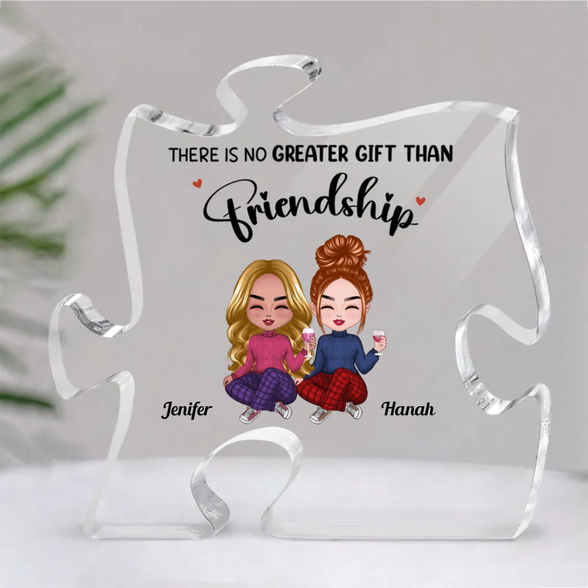 Friends - There Is No Greater Gift Than Friendship - Personalized Acrylic Plaque - Makezbright Gifts