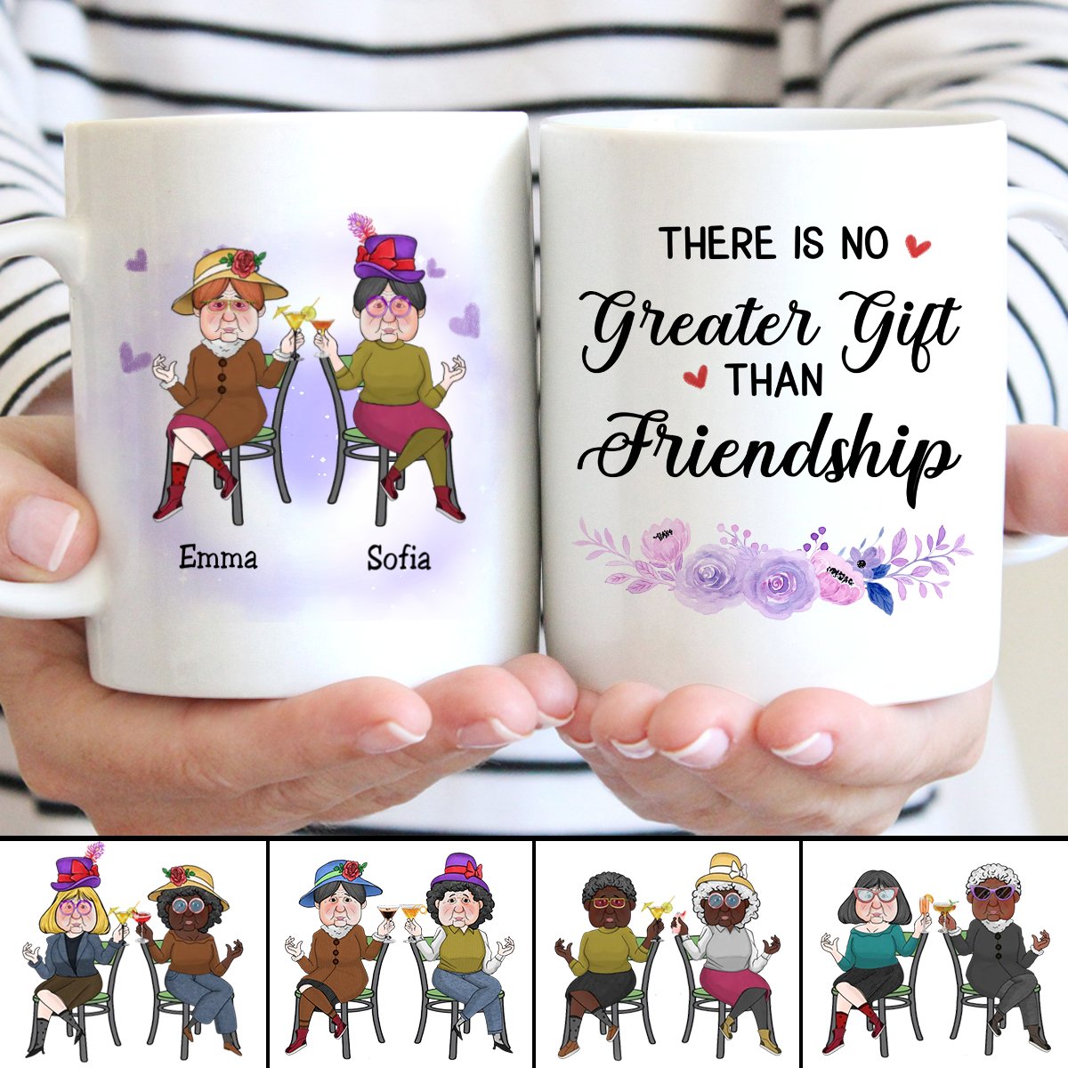 Friends - There Is No Greater Gift Than Friendship - Personalized Mug - Makezbright Gifts