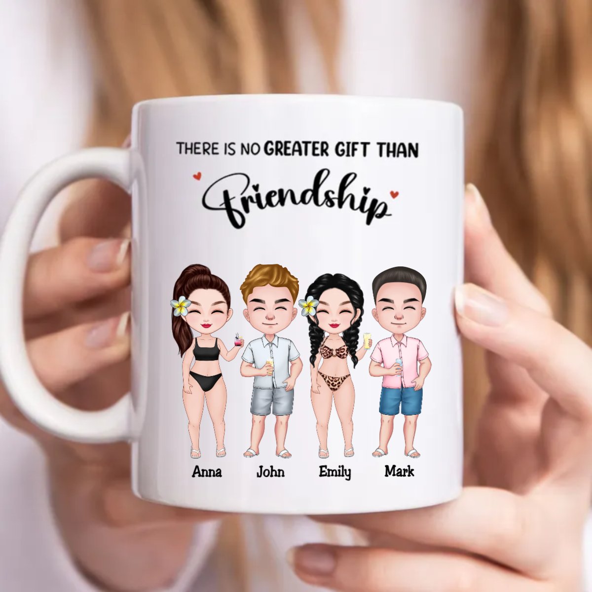 Friends - There Is No Greater Gift Than Friendship - Personalized Mug - Makezbright Gifts