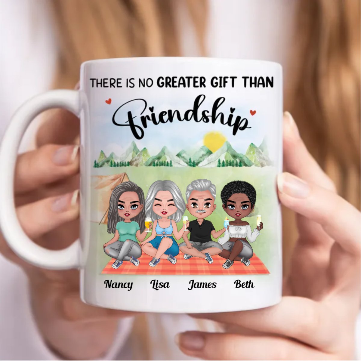 Friends - There Is No Greater Gift Than Friendship - Personalized Mug (AA) - Makezbright Gifts