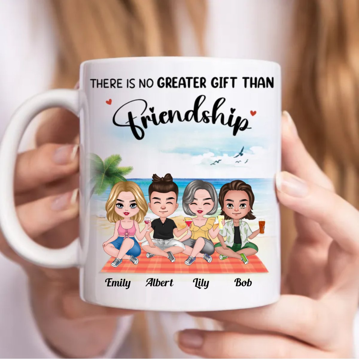 Friends - There Is No Greater Gift Than Friendship - Personalized Mug (BB) - Makezbright Gifts