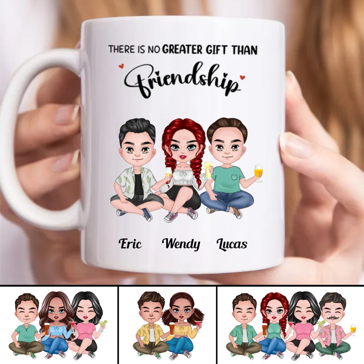 Friends - There Is No Greater Gift Than Friendship - Personalized Mug (TB) - Makezbright Gifts