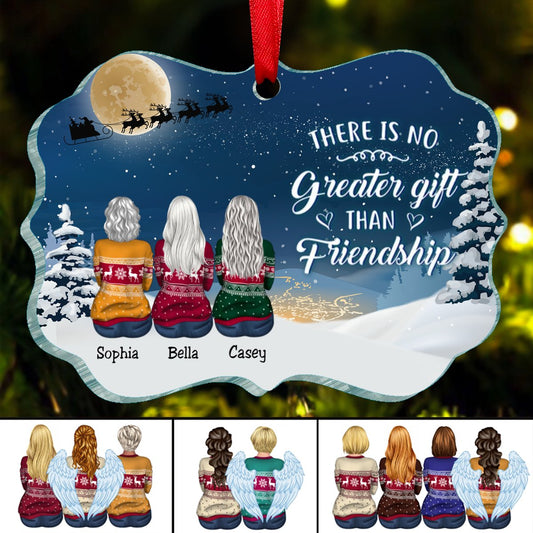 Friends - There Is No Greater Gift Than Friendship - Personalized Ornament - Makezbright Gifts