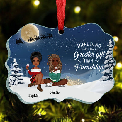 Friends - There Is No Greater Gift Than Friendship Ver 3 - Personalized Ornament (VT) - Makezbright Gifts