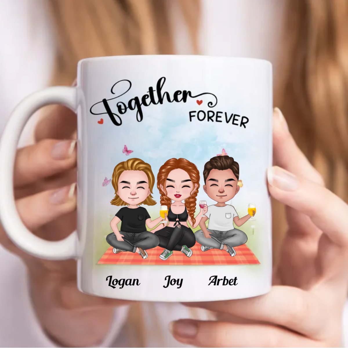 Friends - Together Forever - Personalized Mug (BB) - Makezbright Gifts