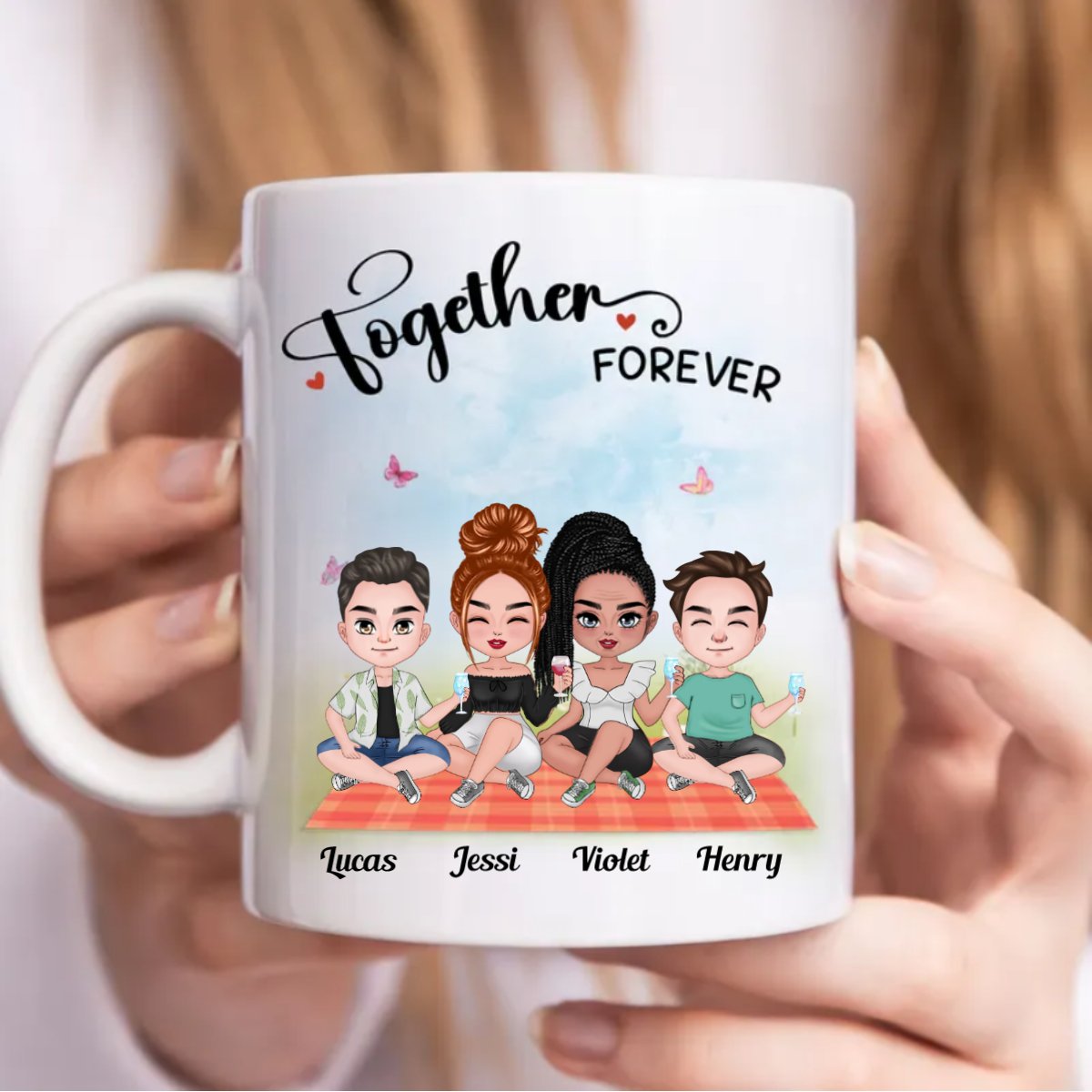 Friends - Together Forever - Personalized Mug (BB) - Makezbright Gifts