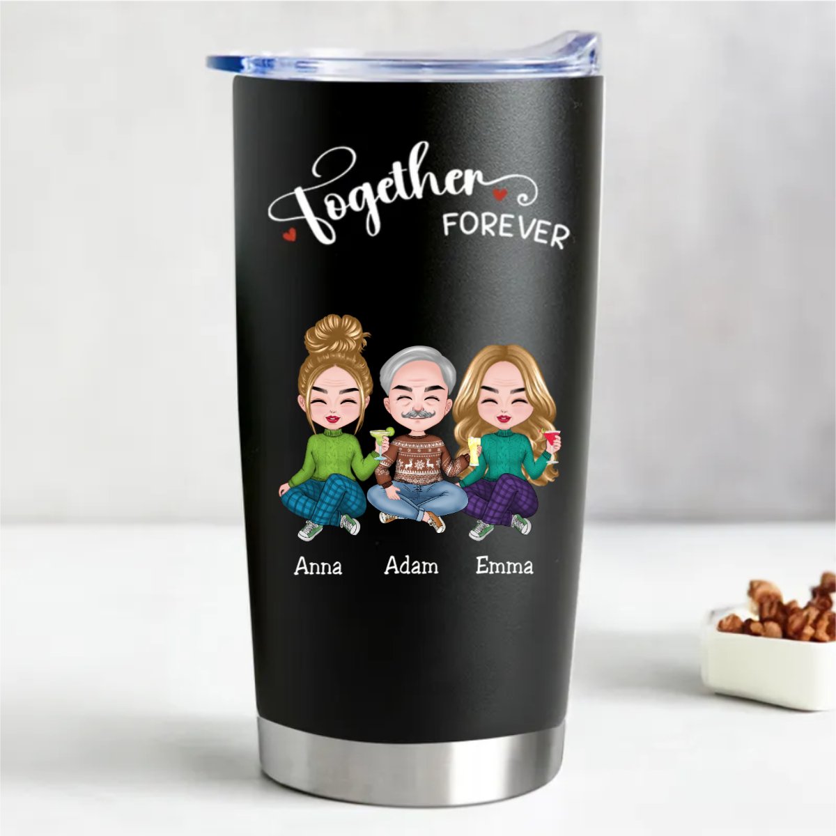 Friends - Together Forever - Personalized Tumbler (BL) - Makezbright Gifts