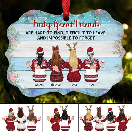 Friends - Truly Great Friends Are Hart To Find, Difficult To Leave Anh Impossible To Forget - Personalized Acrylic Ornament - Makezbright Gifts