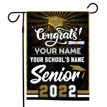 Graduation - Congratulation Senior Of Year - Personalized Flag (Ver 2) - Makezbright Gifts