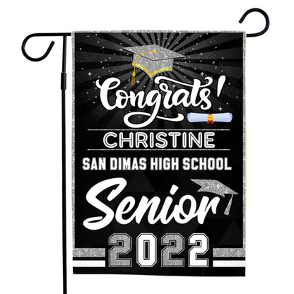 Graduation - Congratulation Senior Of Year - Personalized Flag (Ver 2) - Makezbright Gifts