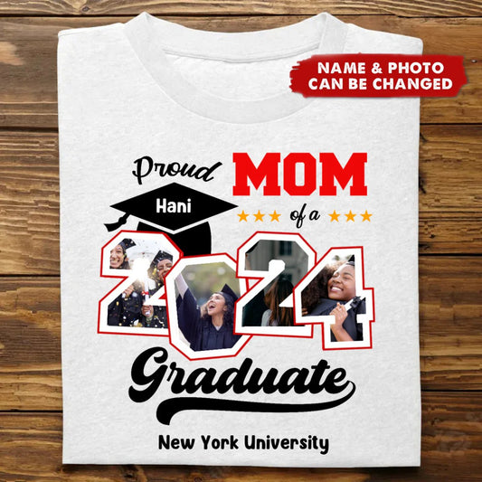 Graduation - Proud Family Of A Class Of 2024 Graduate Senior - Personalized Unisex T - shirt - Makezbright Gifts