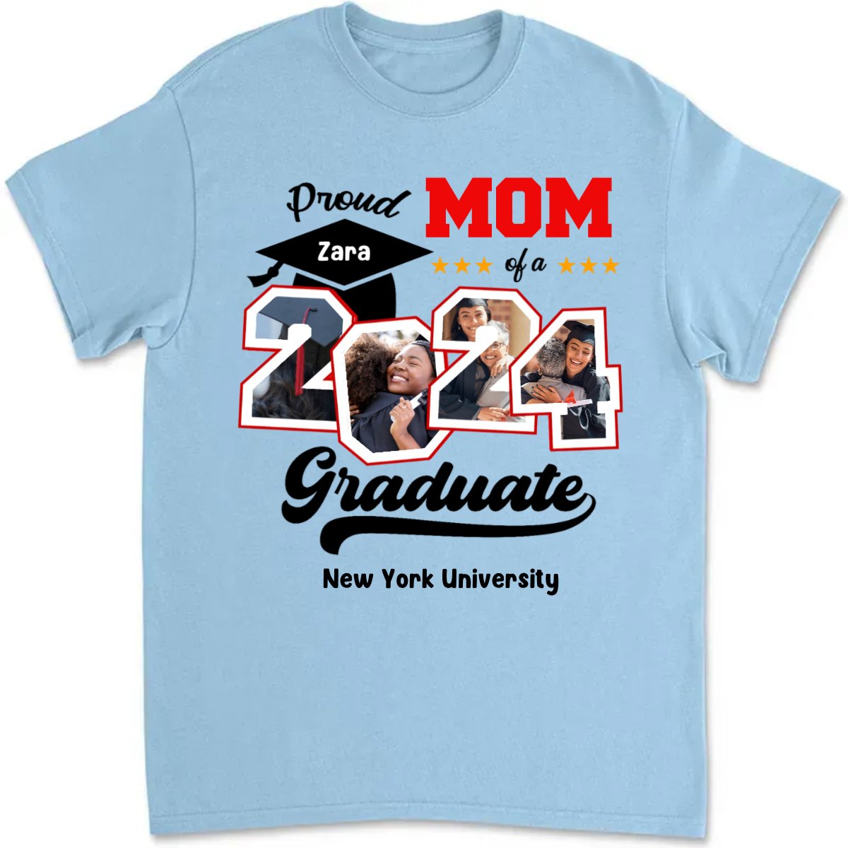 Graduation - Proud Family Of A Class Of 2024 Graduate Senior - Personalized Unisex T - shirt - Makezbright Gifts