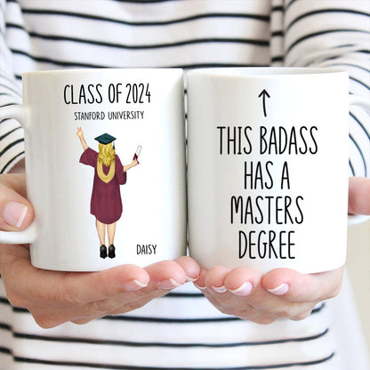 Graduation - This Babass Has A Masters Degree - Personalized Mug (QH) - Makezbright Gifts