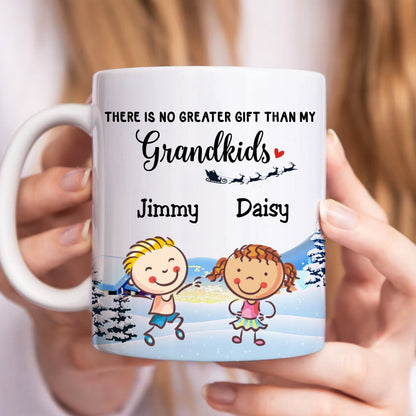 Grandkids - There Is No Greater Gift Than My Grandkids - Personalized Mug - Makezbright Gifts