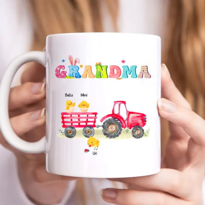 Grandma - Celebrate Easter With Grandma And Grandchildren - Personalized Mug - Makezbright Gifts