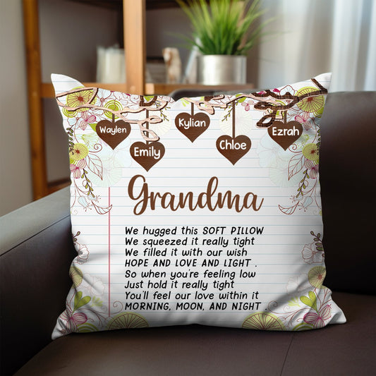 Grandma - Gift For Grandma Hug This Pillow - Personalized Pillow(NV) - Makezbright Gifts