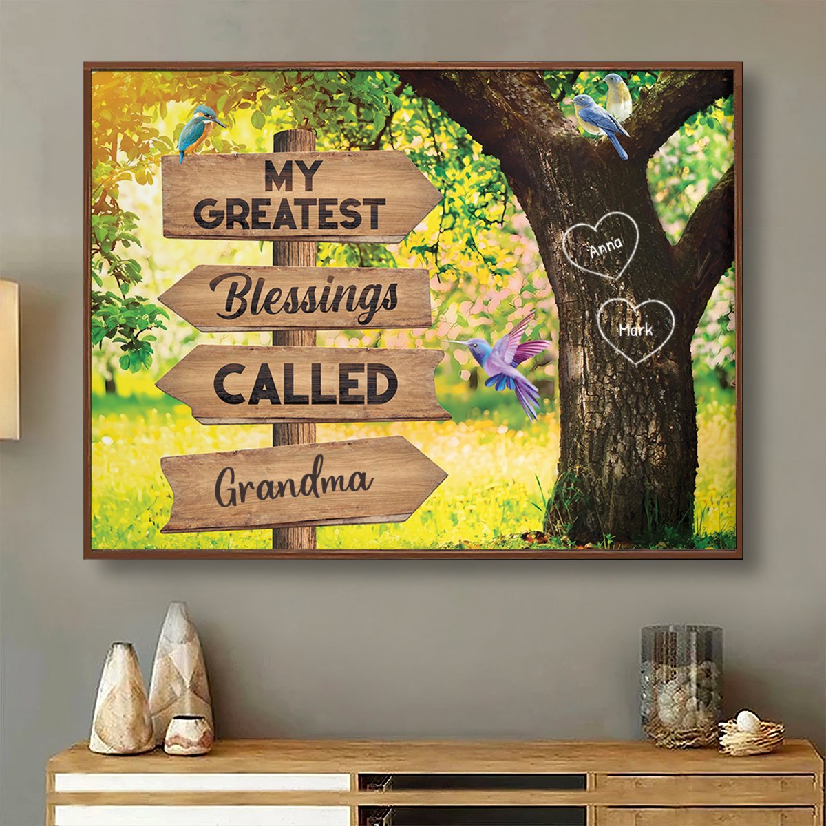 Grandma - My Greatest Blessings Called Grandma - Personalized Poster - Makezbright Gifts