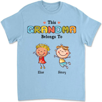 Grandma - This Grandma Belongs To - Personalized Unisex T - Shirt - Makezbright Gifts