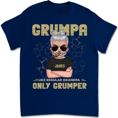 Grandpa - Grumpa Grumper - Personalized Unisex T - Shirt - Makezbright Gifts