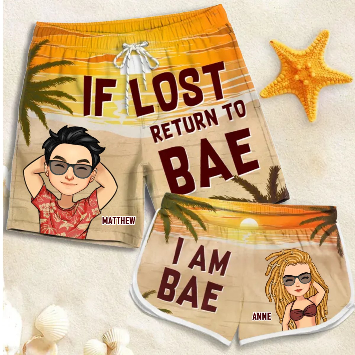 Hawaii - If Lost Return To Bae - Personalized Short - Makezbright Gifts