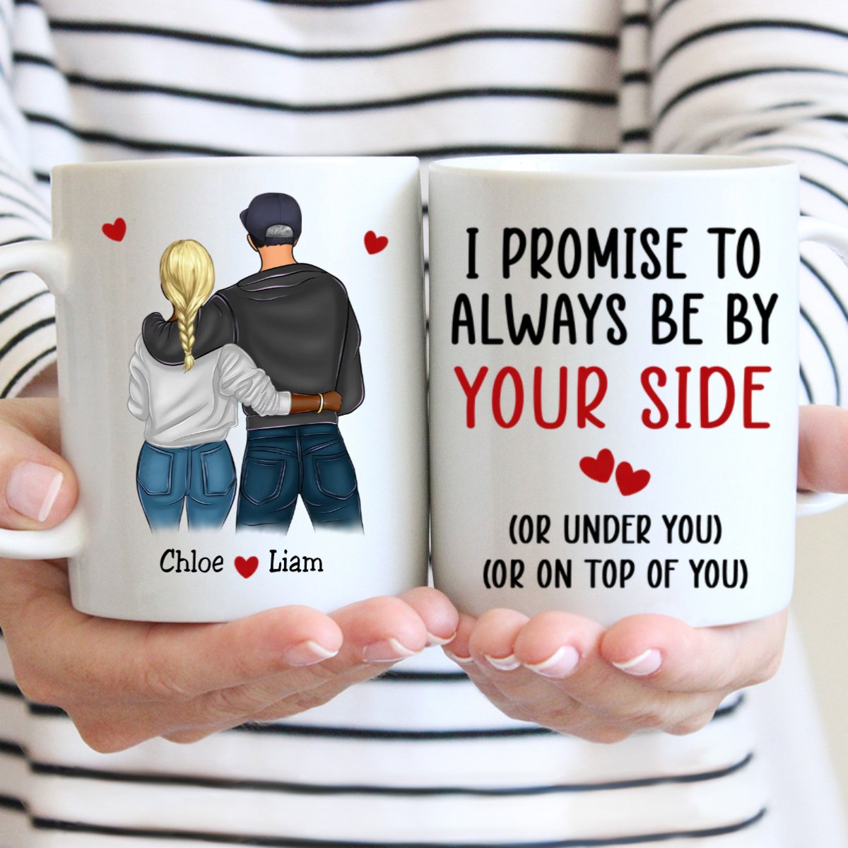 I Promise To Always Be By Your Side - Personalized Mug - Makezbright Gifts